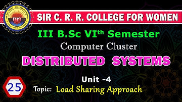 25. BSc - 3/6 - Distributed Systems - Unit 4 - Load Sharing Approach