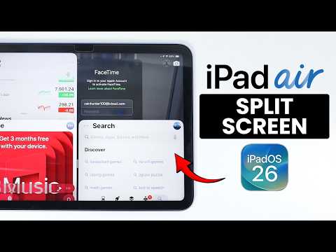 How to Split Screen on iPad Air M4 - Use 2, 3, or 4 Apps at Once (iPadOS 26)