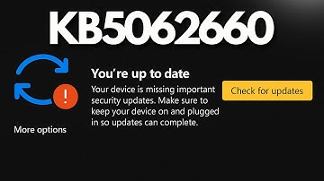 Windows 11 Update KB5062660 Error Your Device Is Missing Important Security Updates FIX✅