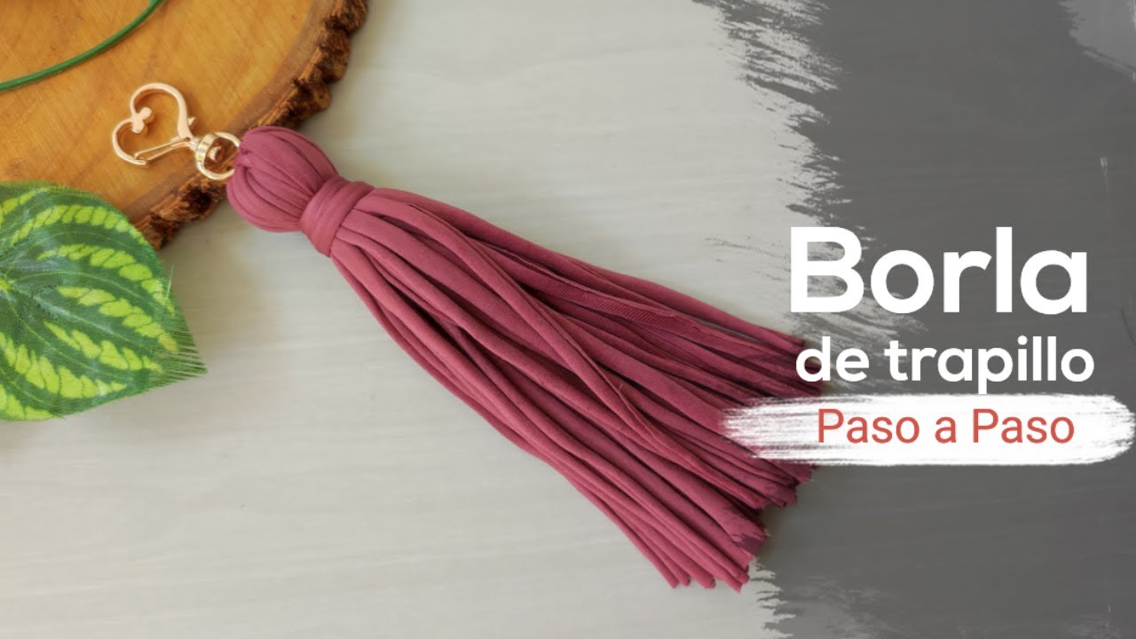 Borla en trapillo| Super fácil y Rápido/para bolsos tejidos /Principiantes