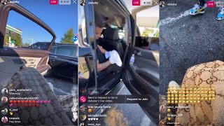 Dababy Security guard Throws Up Live On Instagram & Dababy Told him not to eat That food