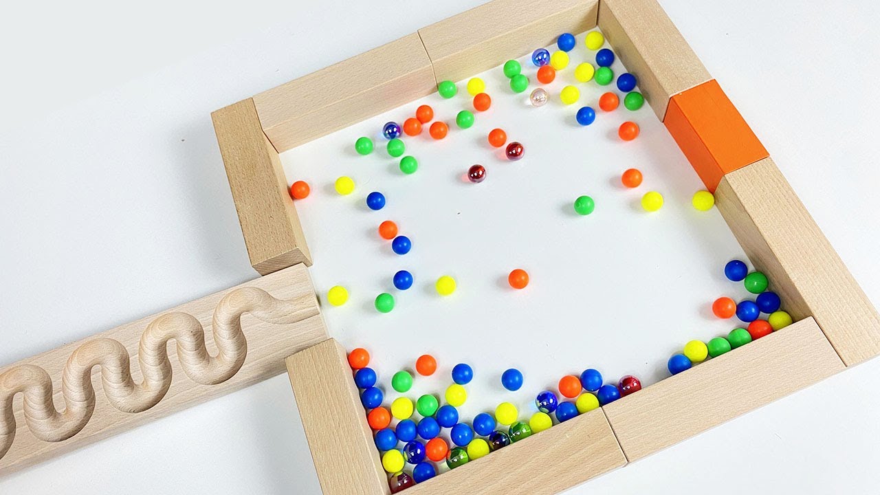 Marble Run Race ASMR マーブルランレース 11 ☆ Haba Wave Slopes Hape Track with