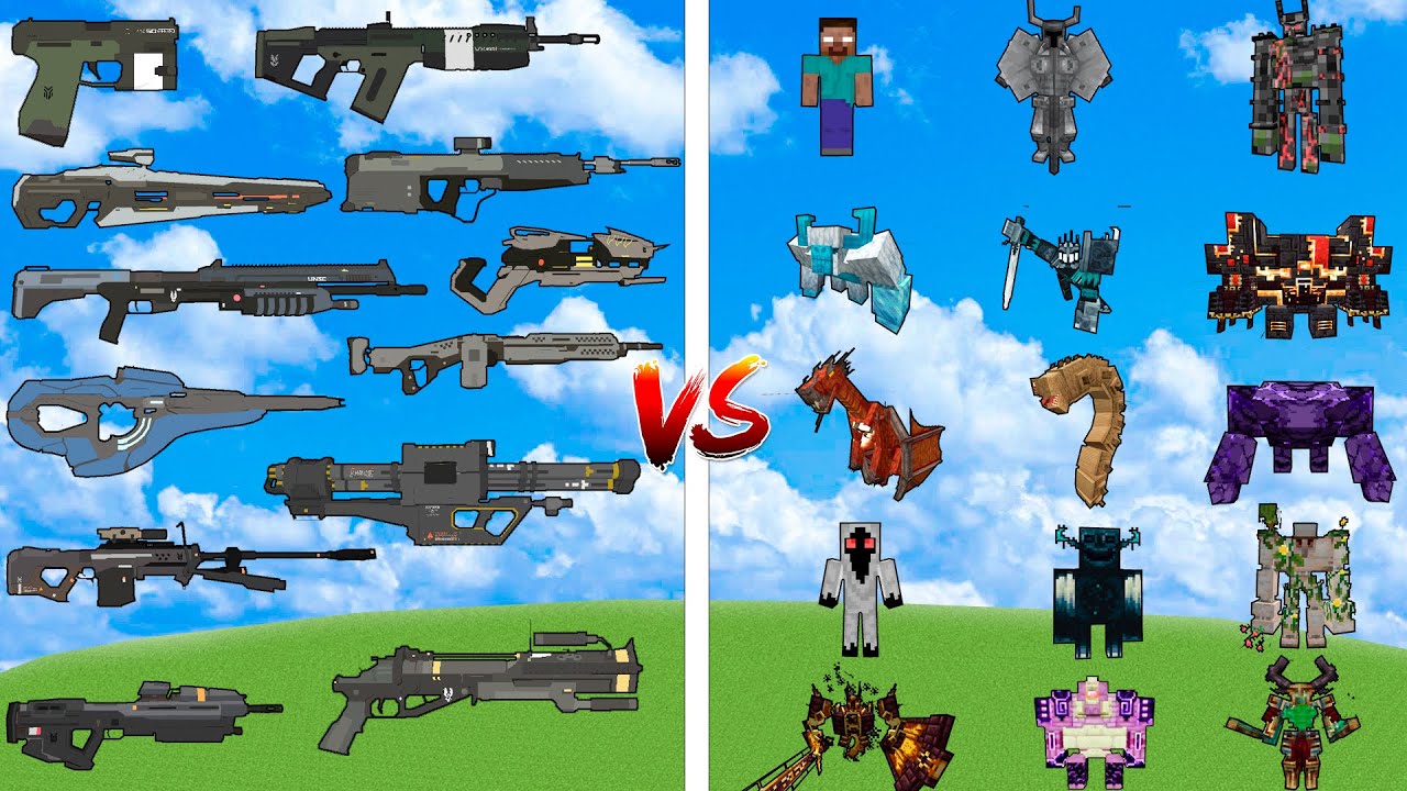 What TaCZ Halo Gun Can Defeat The Most Strongest Boss Mobs in Minecraft ...