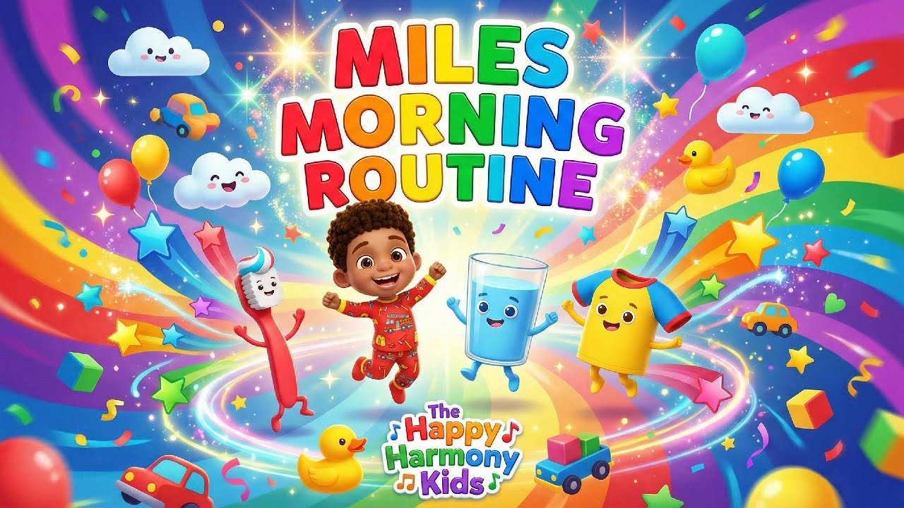 Miles Morning Routine🌞| Brush Teeth, Wash Face & Get Dressed 