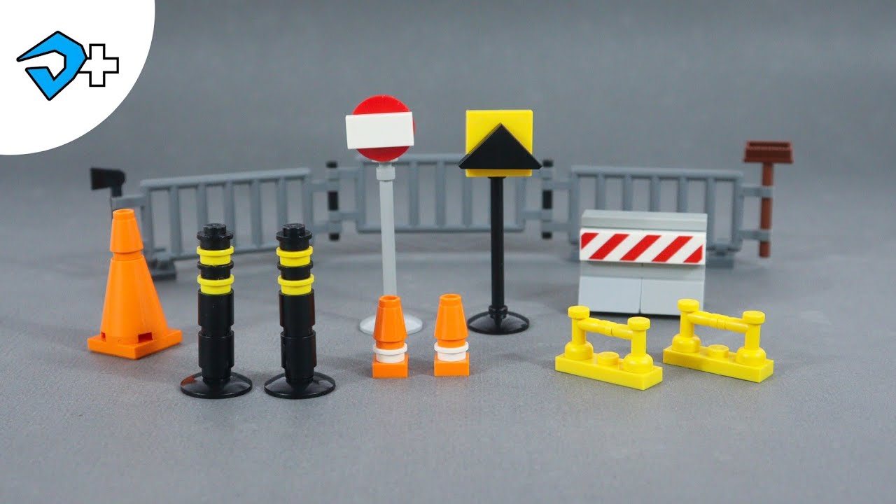 Essential LEGO Construction Signs and Barriers (Tutorial) - YouTube