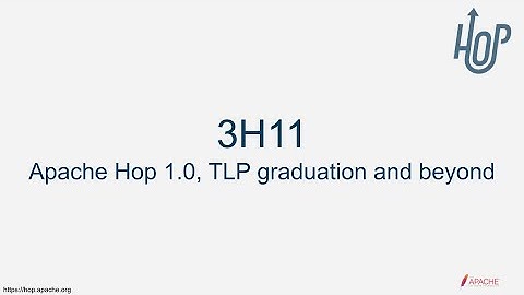 3H11 - Apache Hop 1.0, TLP graduation and beyond