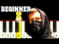 Faded  alan walker  very easy and slow piano tutorial  only white keys  beginner  complete song