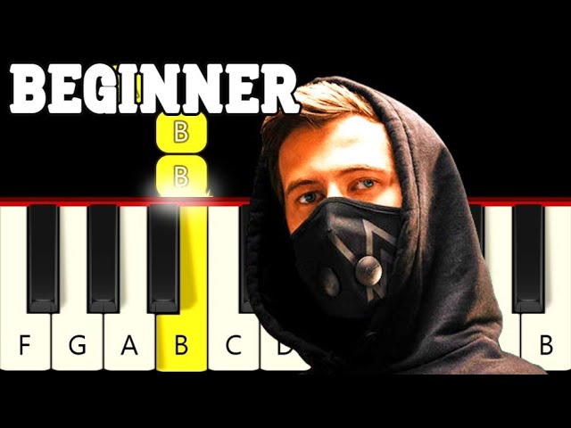 Faded - Alan Walker - Very Easy and Slow Piano tutorial - Only White Keys - Beginner - Complete Song class=