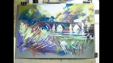 Pastel Demonstration - Packhorse Bridge Bradford on Avon - Steve Hall