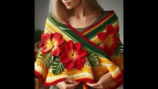 Nice shawl #knitted #crochet #design #shawl l