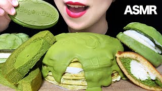 【咀嚼音/ASMR】抹茶ミルクレープで抹茶パーティ モッパン ケーキホール食い スイーツ 大食い MACHA PARTY Green Tea Crepe Cake Mukbang 녹차 케이크 먹방