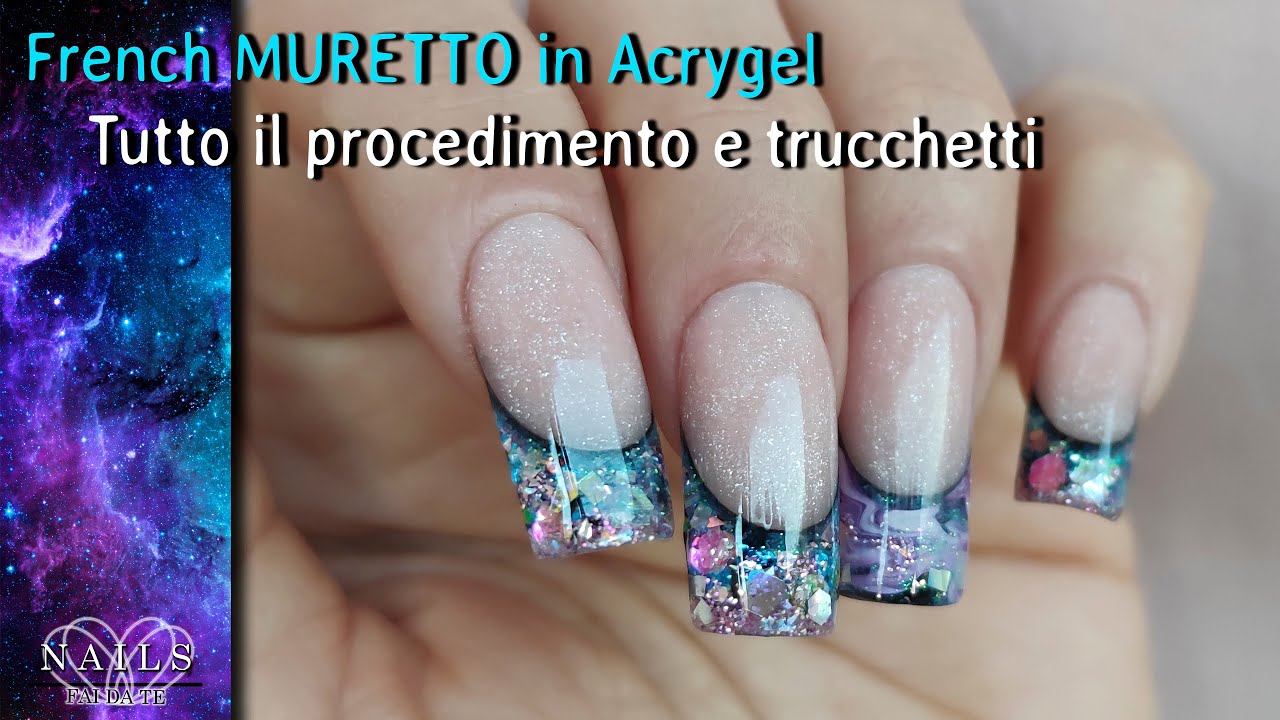Ricostruzione unghie con Cartine | French muretto SQUARE sotto vetro