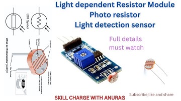 Light dependent Resistor|LDR sensor module|Light sensor|photo resistor|working|Application