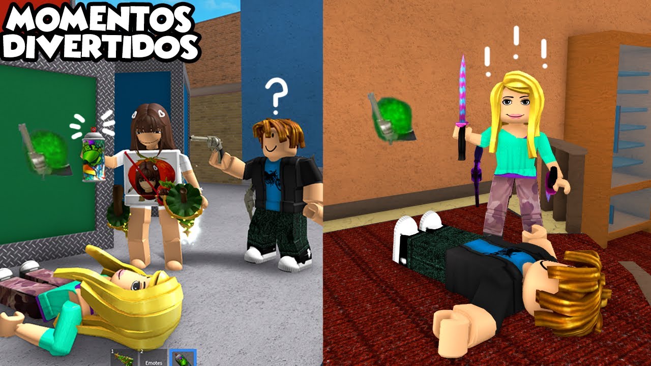 TROLLEANDO con FAKE GUN en MURDER MISTERY 2 con SPRAY (Momentos Divertidos) MM2 Roblox