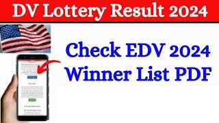How to check the results of the American DV lottery 2024