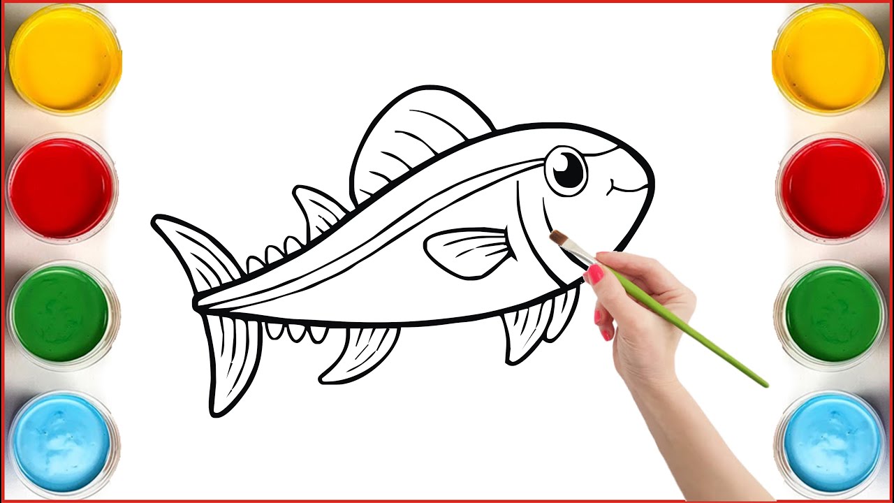 How To Drawing & Coloring Butterfish Easy For Kids Ruby Drawing YouTube