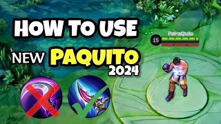 How To Use The New Latest Paquito In Mobile Legends Paquito Tutorial 2024