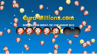 Euromillions Results for Friday 31st August 2012