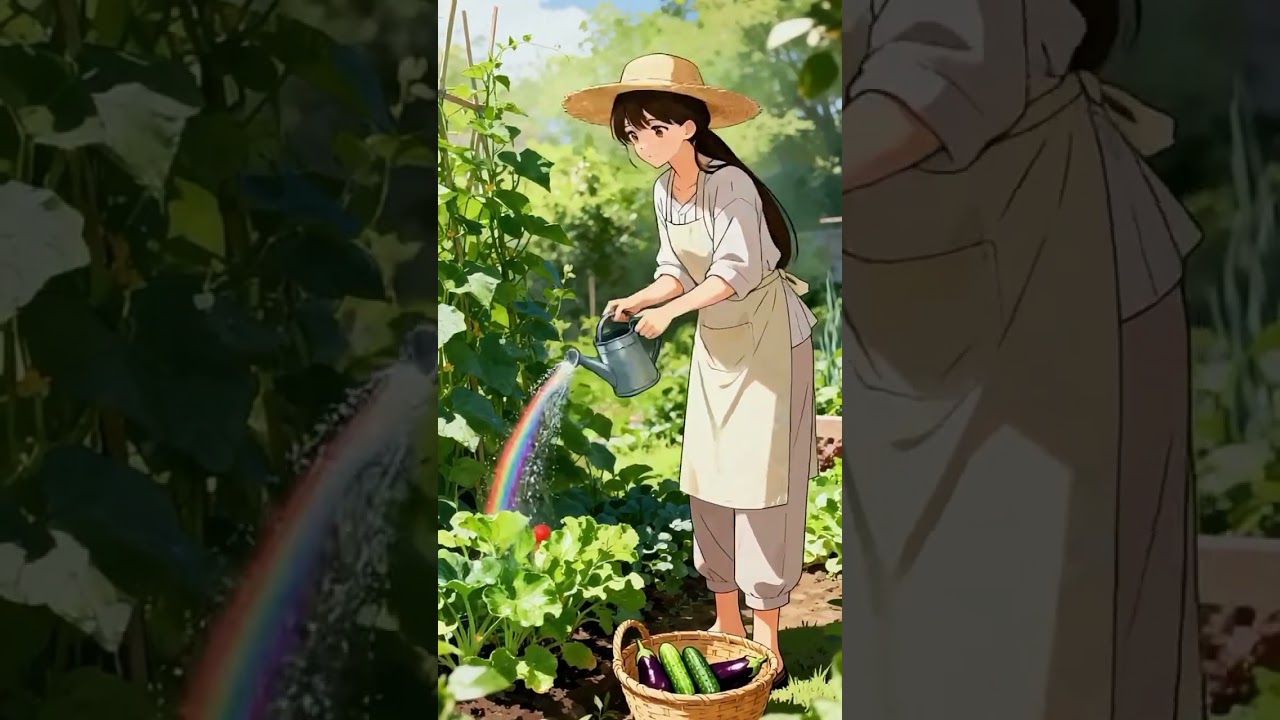 animateddailylife🌸 A Peaceful Day in a Cozy Ghibli-Style Village 🌿✨