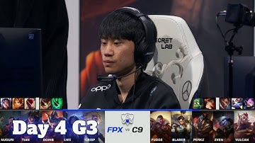 FPX vs C9 | Day 4 Group A S11 LoL Worlds 2021 | FunPlus Phoenix vs Cloud 9 - Groups full game