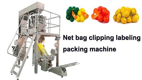Vegetable net clipping labeling packing machine | net packing machine | potatoes wrapping machine