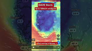 Storm Dave hits Norway tomorrow ⚠️🇳🇴 #norway #dave #storm  #ytshorts #travel #norge #danger