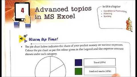 Class 7 - Computer - Chapter 4. Advanced Topics in MS Excel - Part 1