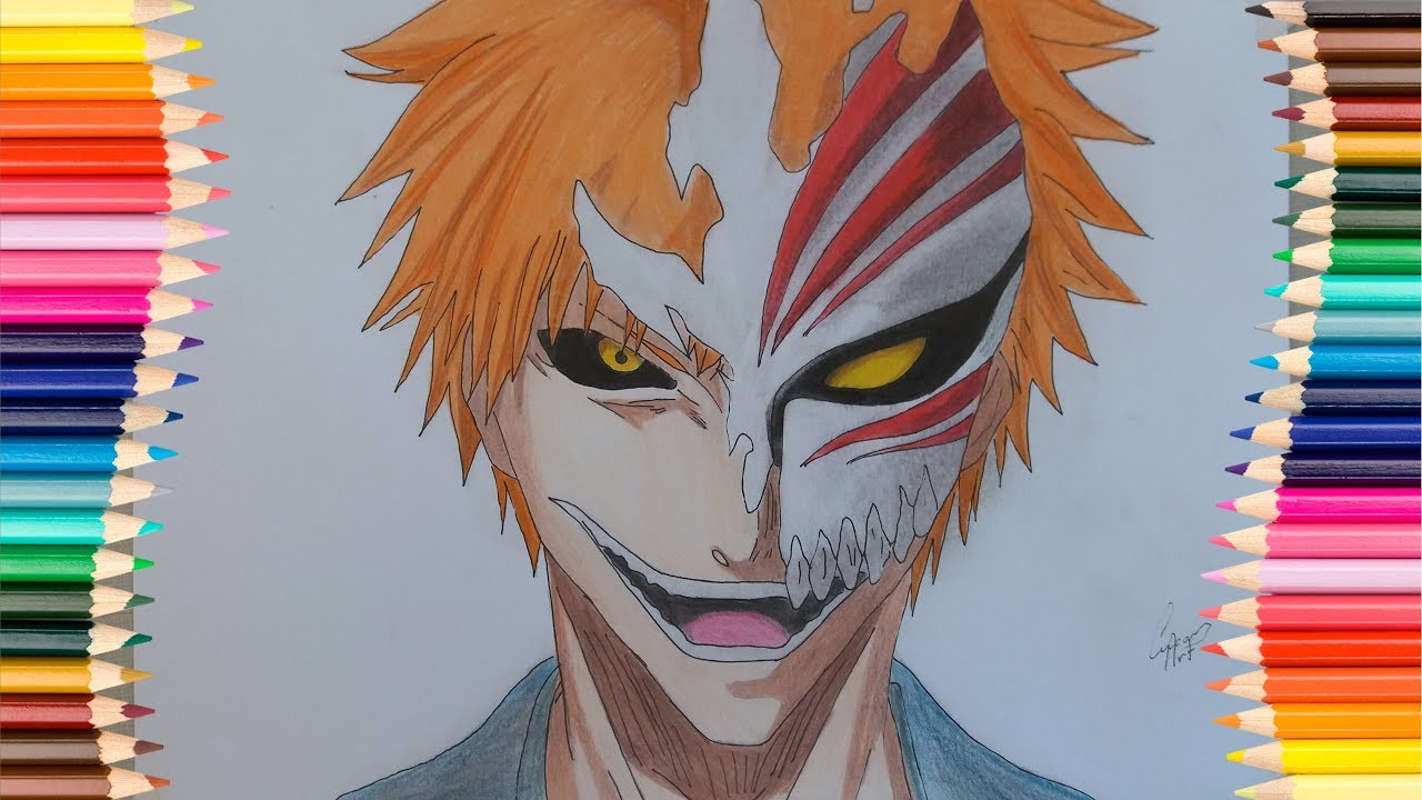 Desenhos de Ichigo Kurosaki - Como desenhar Ichigo Kurosaki passo