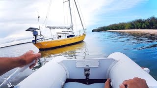 First Overnight Trip On The Sail Boat - Solo Sailing A Tiny Home