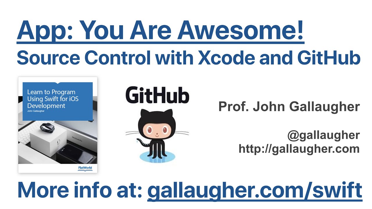 Ch. 2.2 - Source Control in Xcode with GitHub Swift Book v4 - YouTube