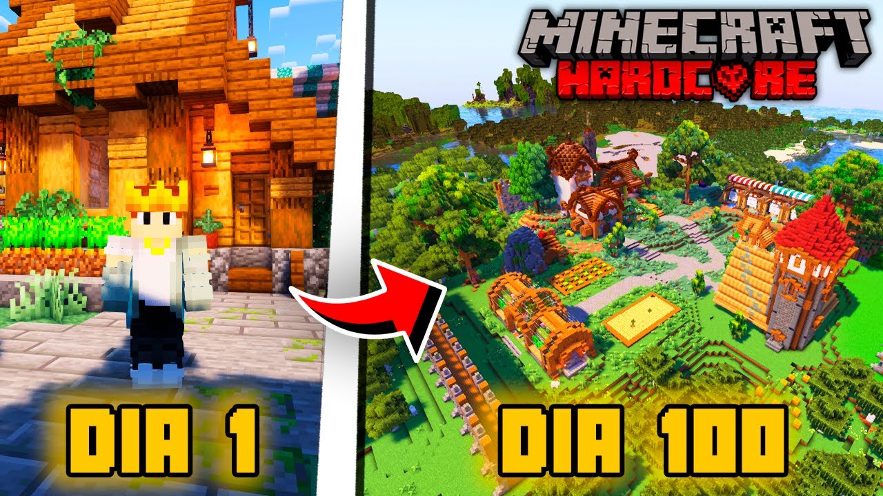 Sobrevivi 100 Dias no Minecraft Hardcore