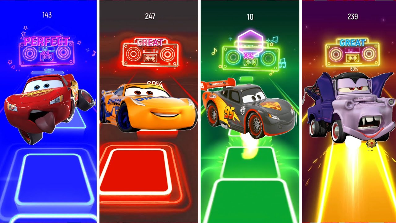 Epik Tiles Hop - Lightning McQueen Cars Battle EDM Rush!