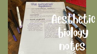 Aesthetic Biology notes notes short