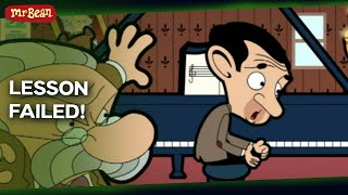 mr bean tries become musician cartoons kids