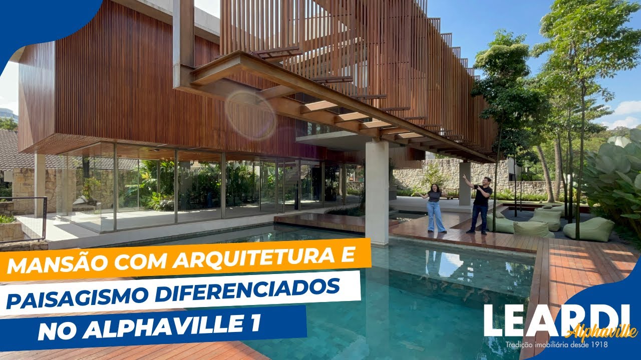 MANSÃO COM ARQUITETURA E PAISAGISMO DIFERENCIADOS NO ALPHAVILLE 1