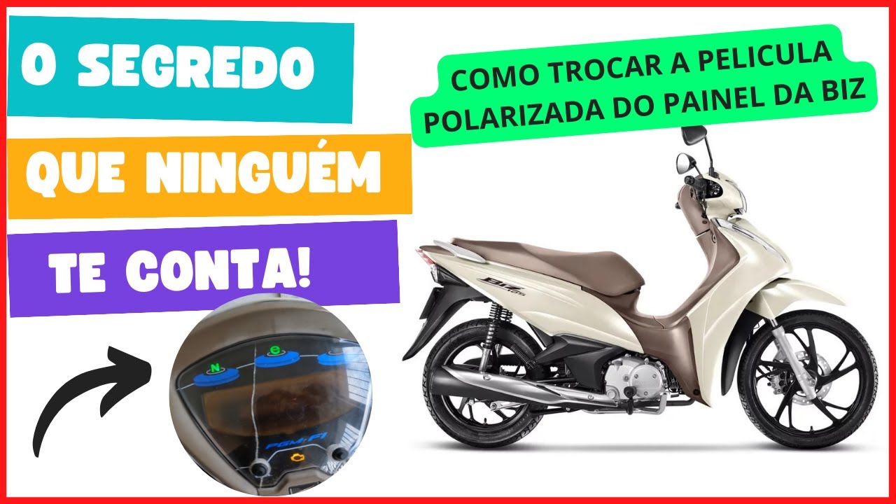 COMO TROCAR A PELICULA POLARIZADA DO PAINEL DA BIZ 125 #HONDA BIZ