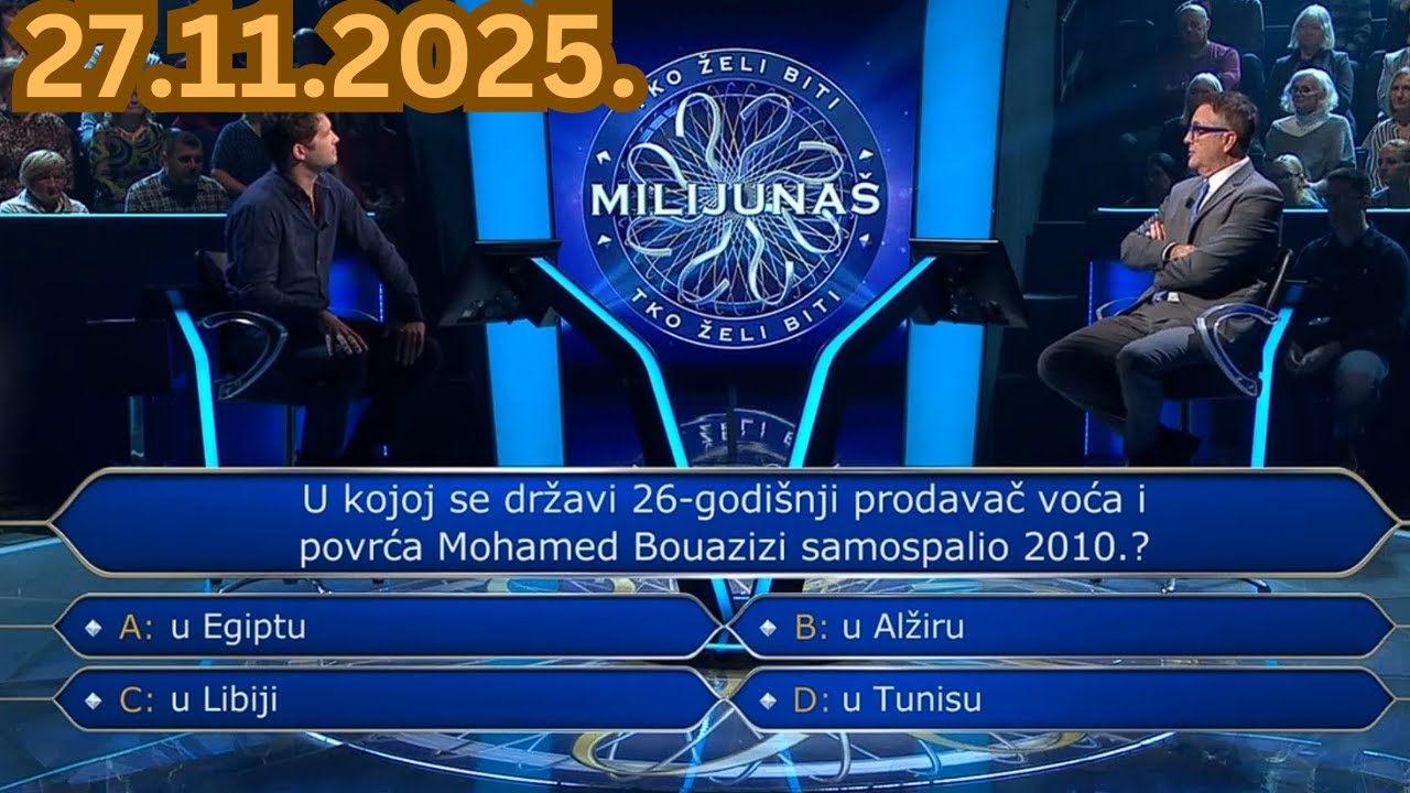 Tko želi biti milijunaš - 27.11.2025.