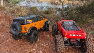 HB R1001 Wilderness / Tamiya CR-01 - Disused Quarry RC Trailing 👀 #rc #rcoffroad #crawler