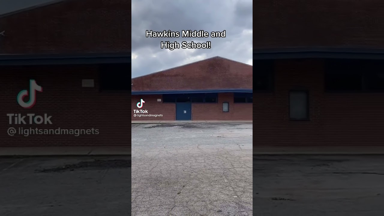 Hawkins middle school and Hawkins High School.  @milliebobbybrown