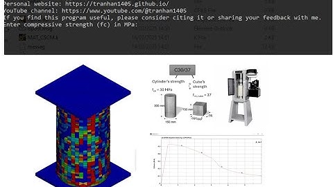 LS DYNA | CSCM Concrete Model Input Generator