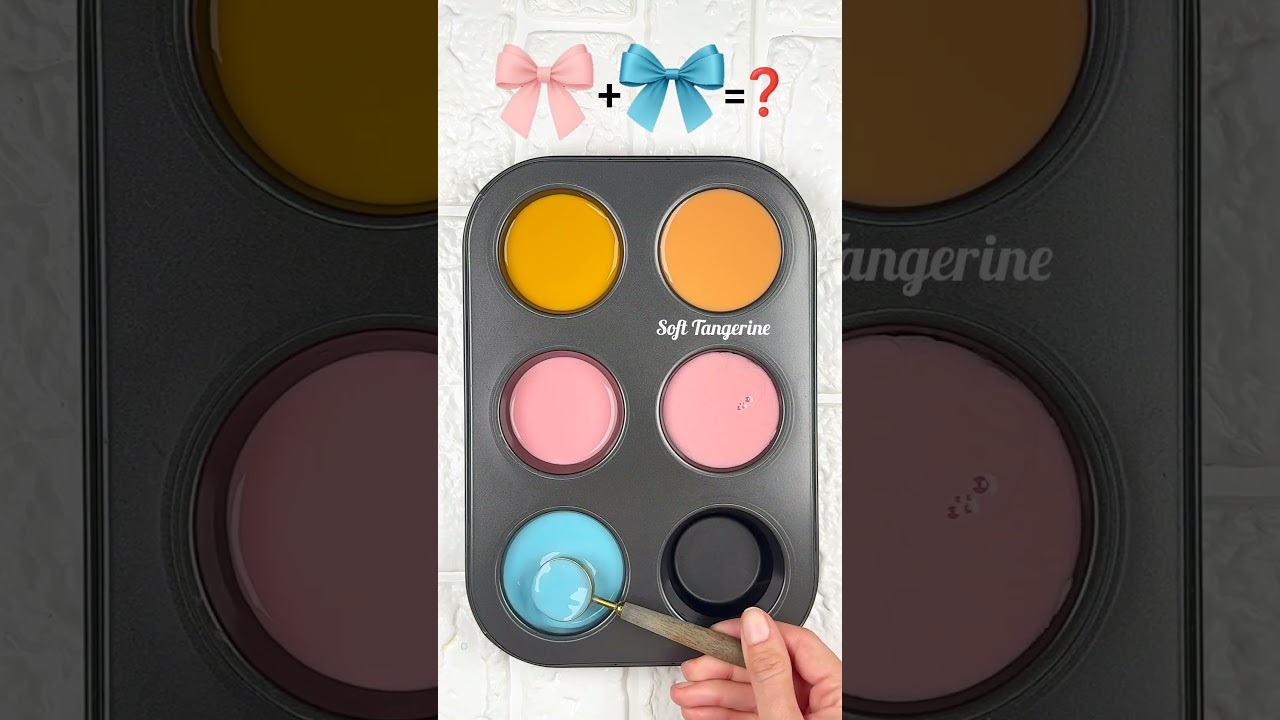 “Pastel Mustard + Pink + Light Blue Color Mixing Results” 