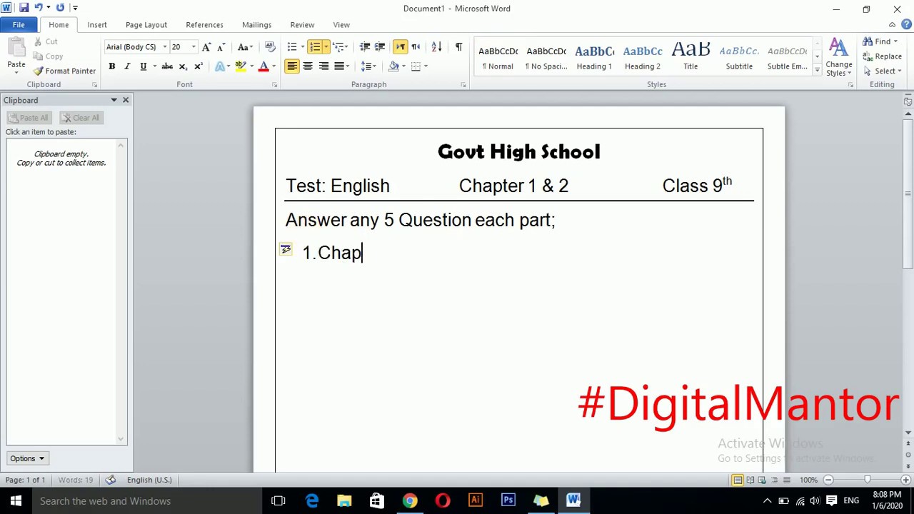 Paper Layout & How to start write a paper MS Word YouTube