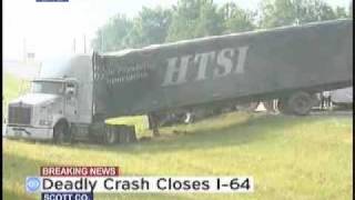 Deadly semi crash closes I-64 for hours