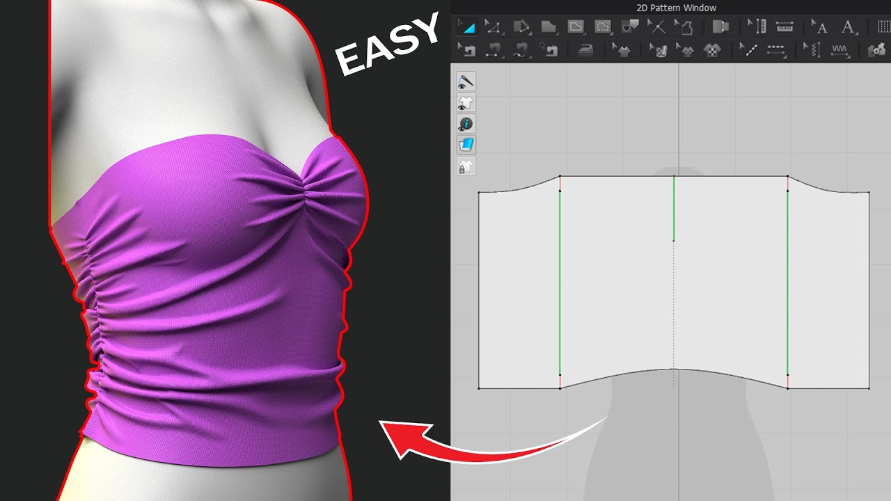 Rectangular Cloth Model How to Make a Dress from a Rectangle Pattern (Marvelous Designer ...