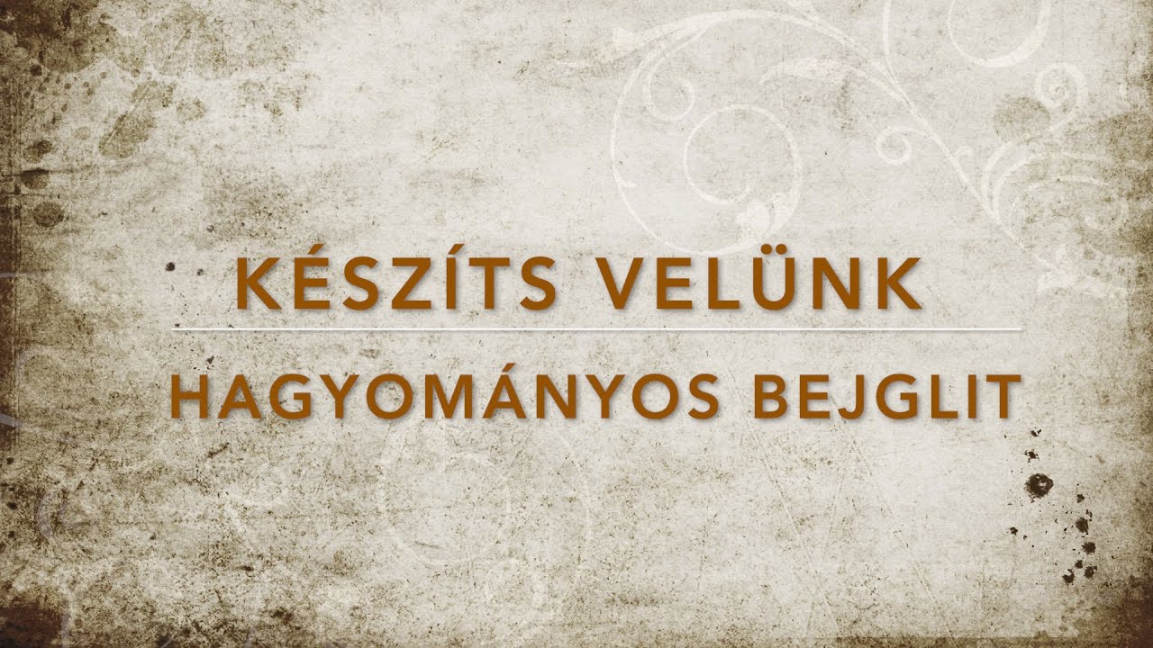 Készíts velünk hagyományos bejglit