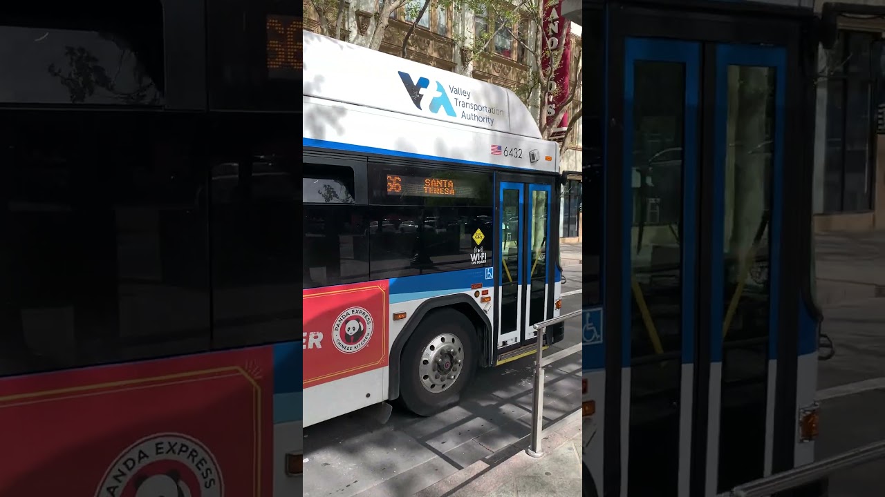 Santa Clara #VTA Buses #0146 on 23 and #6432 on 66 departing 2nd & Santa Clara #shorts