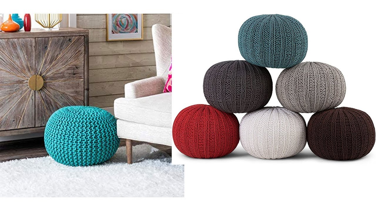Best Top 10 Round Knit Pouf For 2022 | Top Rated Best Round Knit Pouf