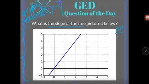 GED Math: Finding Slope from a Graph Example Problem 2