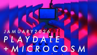 #JAMUARY2026: PLAYDATE + MICROCOSM
#jamuary2026 day 16: #playdate running the beautiful #resonance app @orllewin.uk , going into #hologramelectronicsmicrocosm for today’s jam. Super chill. #JAMUARY2026: PLAYDATE + MICROCOSM