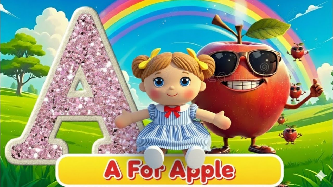 A for Apple 🍎 | ABCD Learning | Kids Alphabet Song | Nursery Rhymes